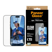Verre trempé UWF avec applicateur pour iPhone 17/16 Pro, Noir, PanzerGlass