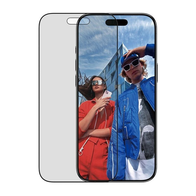 PanzerGlass - Verre trempé UWF 2-Way Privacy avec applicateur pour iPhone 17 Air, noir