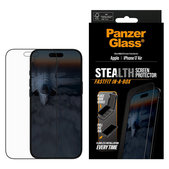 Verre trempé UWF Stealth avec Fastfit pour iPhone Air, Noir, PanzerGlass