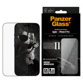 Verre trempé UWF Ceramic II avec applicateur pour iPhone 17 Pro, Noir, PanzerGlass