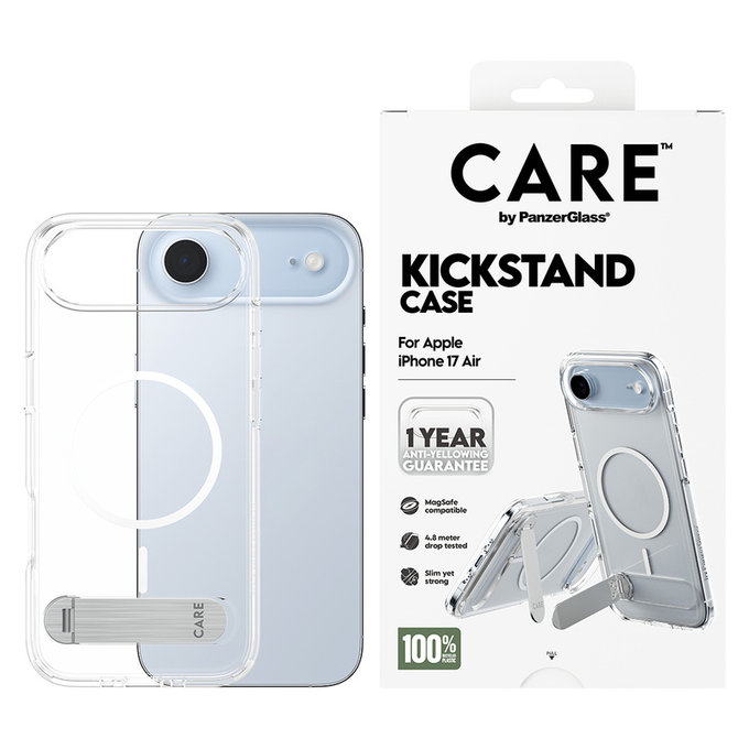 Étui Kickstand pour iPhone Air, Transparent, PanzerGlass