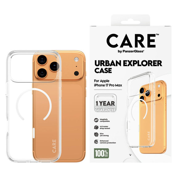 Étui Urban Explorer avec MagSafe pour iPhone 17 Pro Max, blanc, PanzerGlass