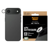 Protection d’objectif photo Hoops pour iPhone Air, Glitter Silver, PanzerGlass