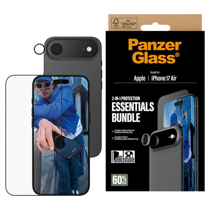 Bundle Essentials 2-en-1 pour iPhone 17 Air, PanzerGlass