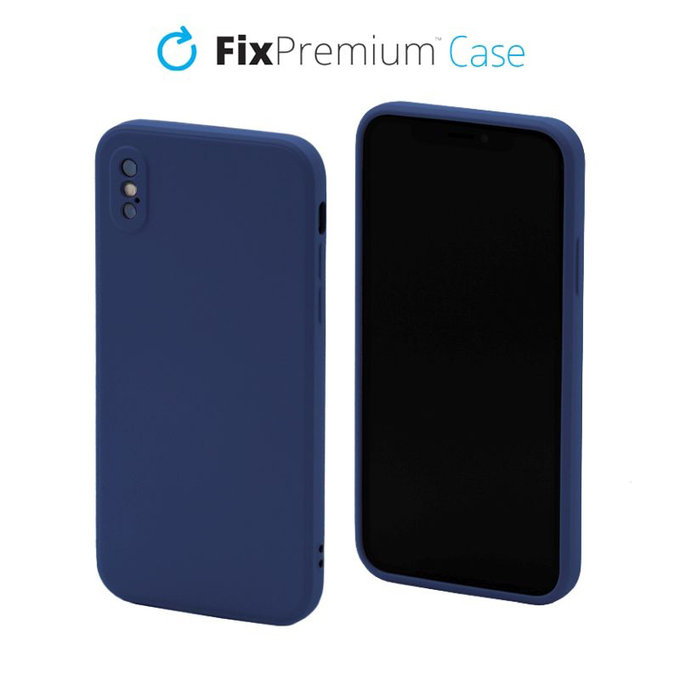 FixPremium - Coque en silicone pour iPhone X & XS, bleu