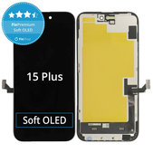 Écran Soft OLED pour iPhone 15 Plus, Tactile avec cadre, DIAGNOSTIC