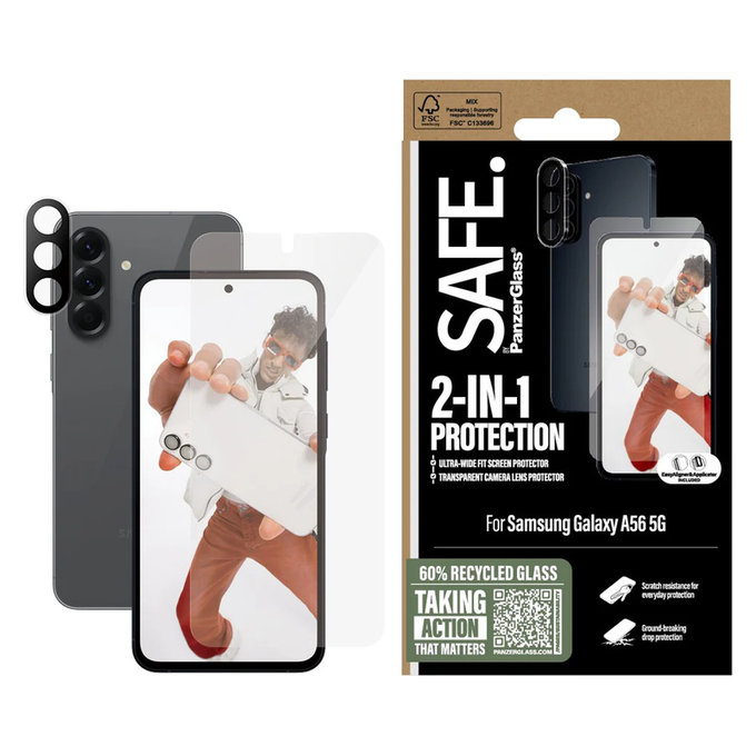 Bundle 2-en-1 pour Samsung Galaxy A56 5G, SAFE by PanzerGlass