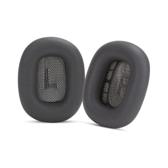 Coussinets de rechange pour Apple AirPods Max, Mousse à mémoire + Cuir, Noires, 1 Paire