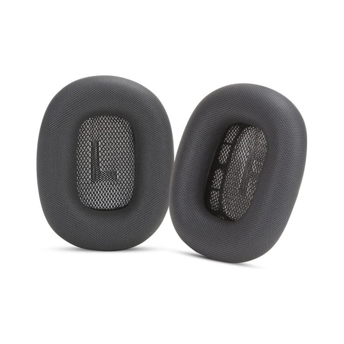 Coussinets de rechange pour Apple AirPods Max, Mousse à mémoire + Cuir, Noires, 1 Paire