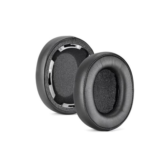 Coussinets de rechange pour Audio-Technica ATH-SR50, SR50BT, Mousse à mémoire + cuir PU, Noires, 1 Paire