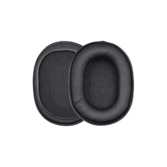 Coussinets de rechange pour Audio-Technica ATH-MSR7, ATH-M50x, Mousse à mémoire + Cuir, Noires, 1 Paire