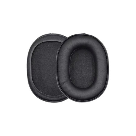 Coussinets de rechange pour Audio-Technica ATH-MSR7, ATH-M50x, Mousse à mémoire + Cuir, Noires, 1 Paire