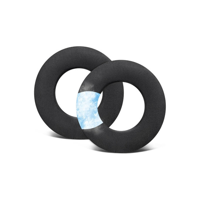 Coussinets de rechange pour Beyerdynamic DT440, DT660, DT990 Pro, Mousse à mémoire + Cuir + en Textil + Gel Rafraîchissant, Noires, 1 Paire