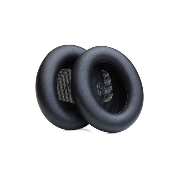 Coussinets de rechange pour Bose QC Ultra, Mousse à mémoire + cuir PU, Noires, 1 Paire