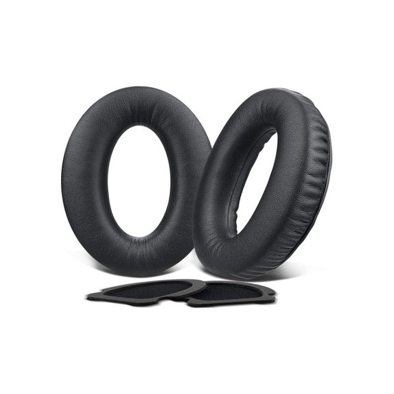 Coussinets de rechange pour Bose Aviation A10, A20, Mousse à mémoire + cuir PU, Noires, 1 Paire