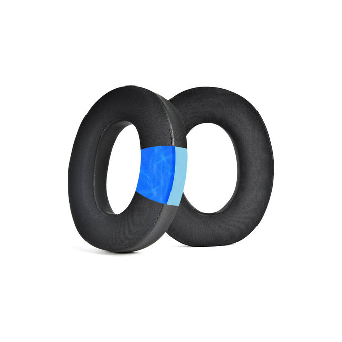 Coussinets de rechange pour Bowers & Wilkins PX7 S2, PX8, Mousse à mémoire + cuir PU + en Textil, Noires, Gel Rafraîchissant, 1 Paire