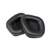 Coussinets de rechange pour Corsair Void RGB Pro, Mousse à mémoire + cuir PU, Noires, 1 Paire