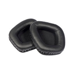 Coussinets de rechange pour Corsair Void RGB Pro, Mousse à mémoire + cuir PU, Noires, 1 Paire