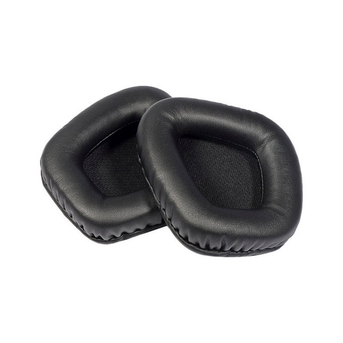 Coussinets de rechange pour Corsair Void RGB Pro, Mousse à mémoire + cuir PU, Noires, 1 Paire