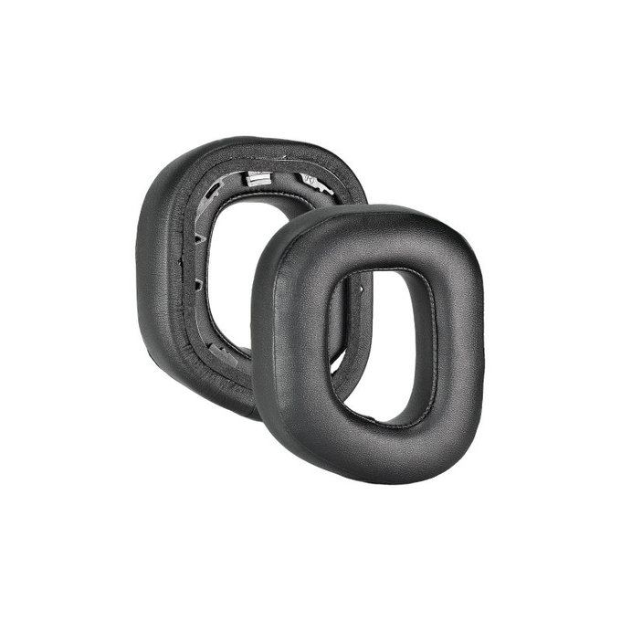 Coussinets de rechange pour Corsair HS80, Mousse à mémoire + cuir PU, Noires, 1 Paire