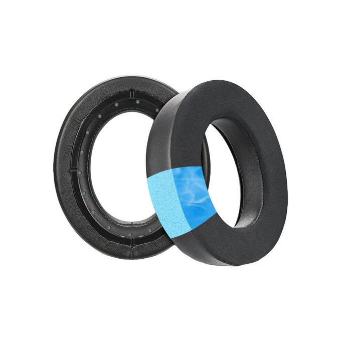 Coussinets de rechange pour Corsair HS50, HS50 Pro, Mousse à mémoire + en Textil, Noires, Gel Rafraîchissant, 1 Paire