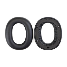 Coussinets de rechange pour Edifier W860NB Pro, WH950NB, Mousse à mémoire + cuir PU, Noires, 1 Paire