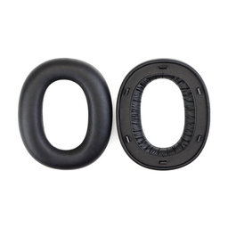 Coussinets de rechange pour Edifier W860NB Pro, WH950NB, Mousse à mémoire + Cuir, Noires, 1 Paire