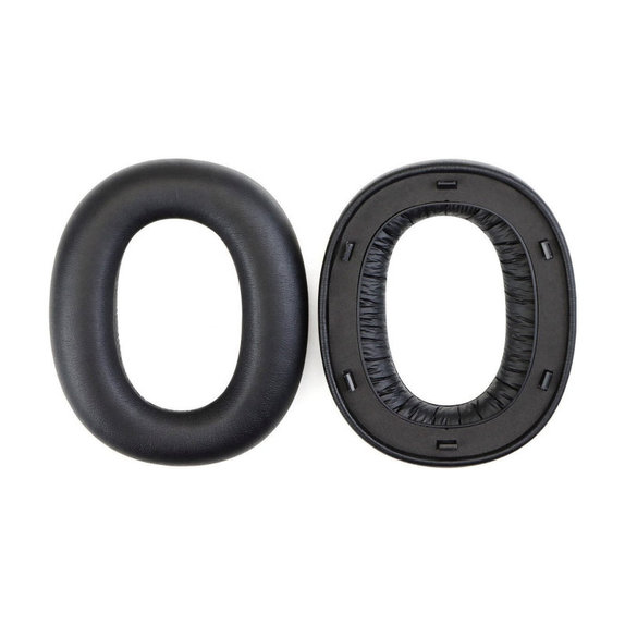 Coussinets de rechange pour Edifier W860NB Pro, WH950NB, Mousse à mémoire + Cuir, Noires, 1 Paire