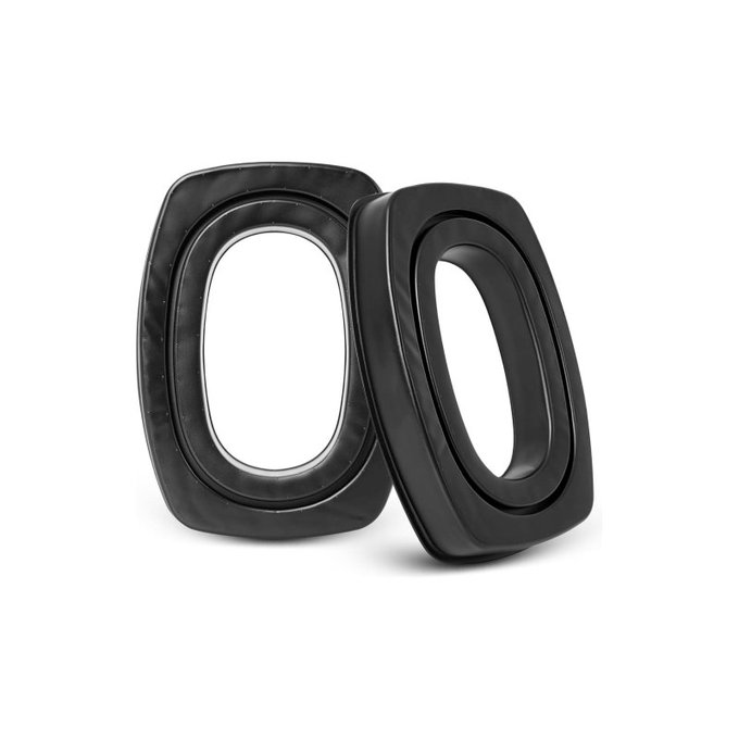 Coussinets de rechange pour Howard Leight Impact, Mousse à mémoire + Cuir, Noires, Gel Rafraîchissant, 1 Paire