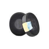 Coussinets de rechange pour Jabra Evolve2 40, 65 UC/MS, Elite 45h, Mousse à mémoire + cuir PU + en Textil, Noires, Gel Rafraîchissant, 1 Paire