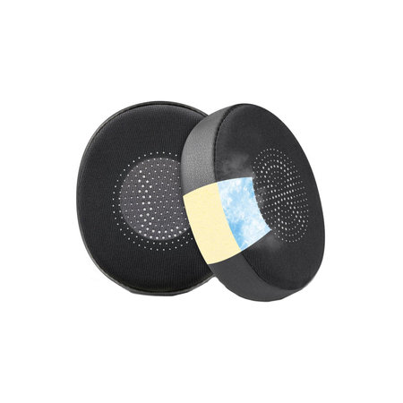 Coussinets de rechange pour Jabra Evolve2 40, 65 UC/MS, Elite 45h, Mousse à mémoire + cuir PU + en Textil, Noires, Gel Rafraîchissant, 1 Paire