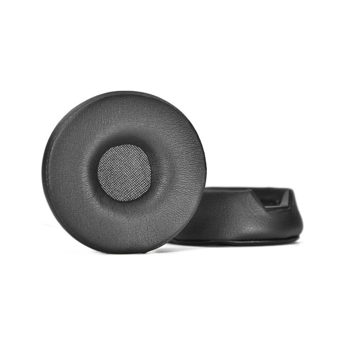 Coussinets de rechange pour Jabra Engage 55, 65, 75 (Stereo), Mousse à mémoire + Cuir, Noires, 1 Paire