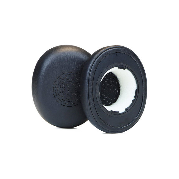 Coussinets de rechange pour Jabra Evolve2 65 UC/MS (Flex), Mousse à mémoire + cuir PU, Noires, 1 Paire
