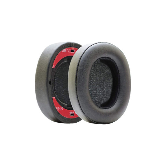 Coussinets de rechange pour JBL Synchros E55BT, Mousse à mémoire + cuir PU, Noires, 1 Paire