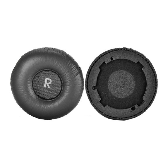 Coussinets de rechange pour JBL Tune 600BTNC, Mousse à mémoire + Cuir, Noires, 1 Paire
