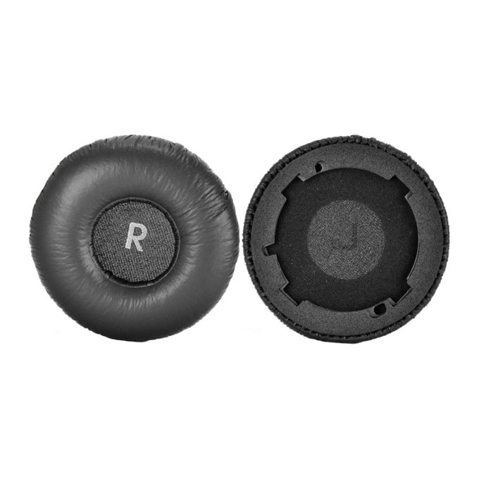 Coussinets de rechange pour JBL Tune 600BTNC, Mousse à mémoire + Cuir, Noires, 1 Paire