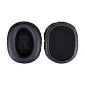 Coussinets de rechange pour Logitech G Pro X, Mousse à mémoire + cuir PU, Noires, 1 Paire