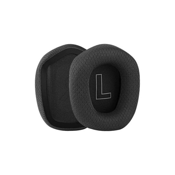 Coussinets de rechange pour Logitech G335, G733, Mousse à mémoire + en Textil, Noires, 1 Paire