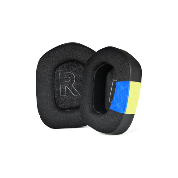 Coussinets de rechange pour Logitech G733, Mousse à mémoire + en Textil + Cuir, Noires, Gel Rafraîchissant, 1 Paire
