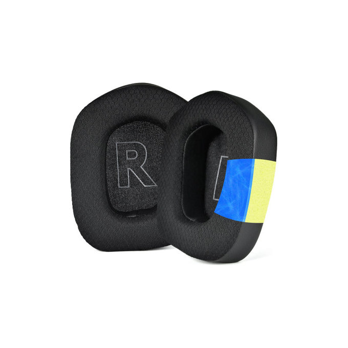 Coussinets de rechange pour Logitech G733, Mousse à mémoire + en Textil + Cuir, Noires, Gel Rafraîchissant, 1 Paire