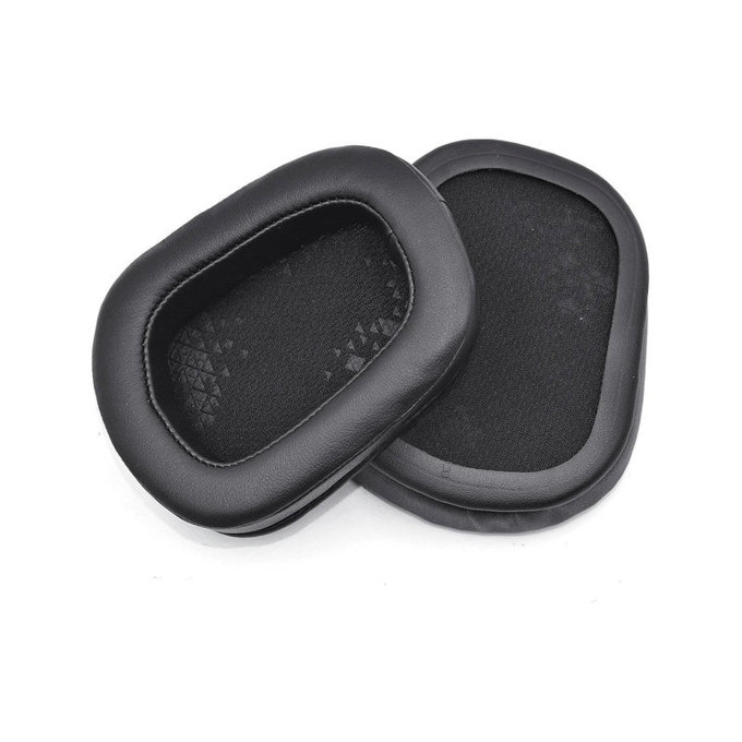 Coussinets de rechange pour Logitech G633 Artemis, G933 Artemis, Mousse à mémoire + cuir PU, Noires, 1 Paire