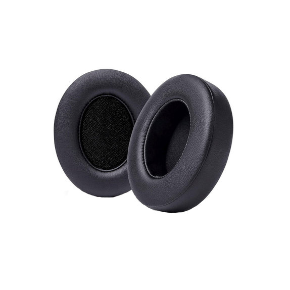 Coussinets de rechange pour Beats Studio 2, 3, Mousse à mémoire + Cuir, Noires, 1 Paire