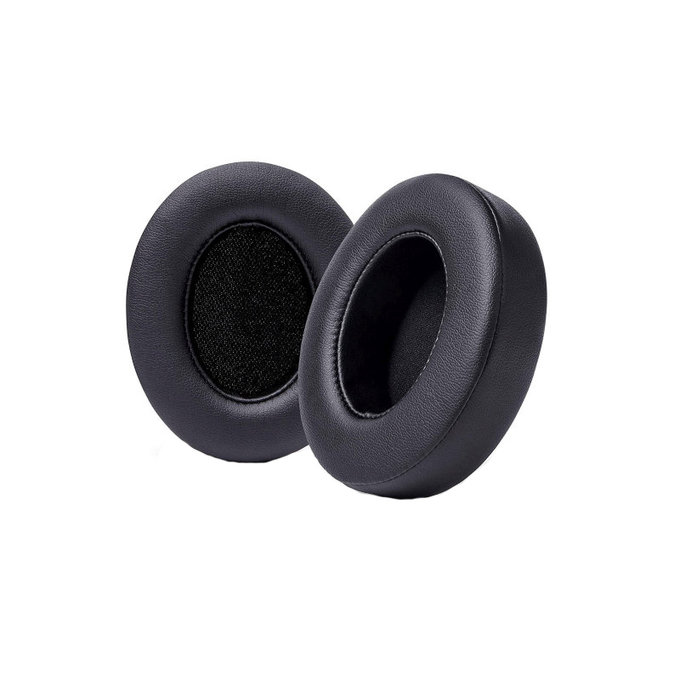 Coussinets de rechange pour Beats Studio 2, 3, Mousse à mémoire + Cuir, Noires, 1 Paire