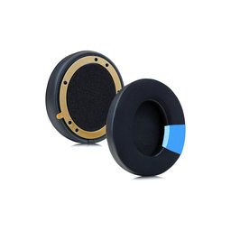 Coussinets de rechange pour Beats Studio Pro, Mousse à mémoire + en Textile + Cuir, Noires, Gel Rafraîchissant, 1 Paire