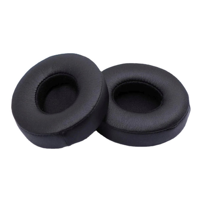 Coussinets de rechange pour Beats Solo 2, 3, Mousse à mémoire + Cuir, Noires, 1 Paire