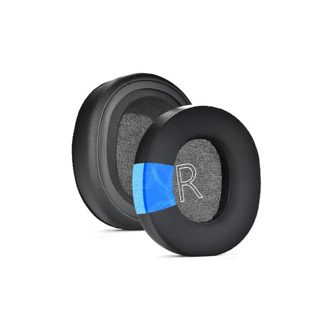 Coussinets de rechange pour Microsoft Xbox Series, Mousse à mémoire + cuir PU + en Textil, Noires, Gel Rafraîchissant, 1 Paire