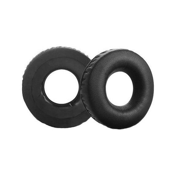 Coussinets de rechange pour Sennheiser HD25, SP 25-1 II, PC150, Mousse à mémoire + cuir PU, Noires, 1 Paire