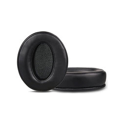 Coussinets de rechange pour Sennheiser HD4.50, HD450, Mousse à mémoire + Cuir, Noires, 1 Paire