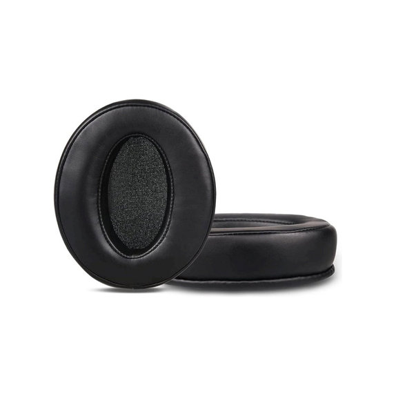 Coussinets de rechange pour Sennheiser HD4.50, HD450, Mousse à mémoire + Cuir, Noires, 1 Paire