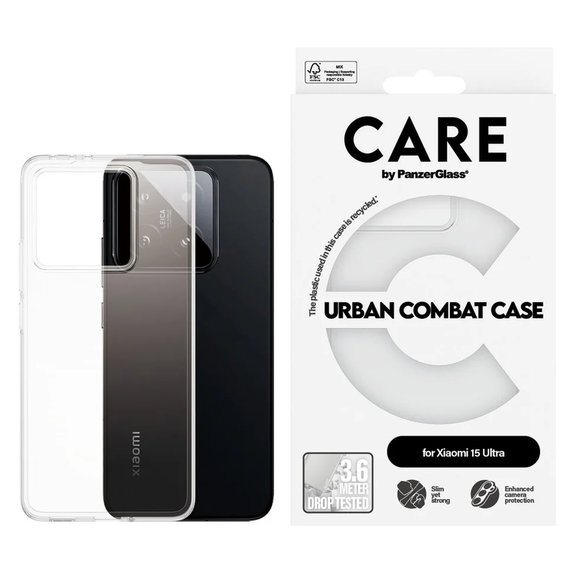 Étui Urban Combat pour Xiaomi 15 Ultra, Transparent, PanzerGlass